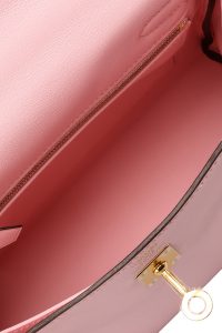 Hermès Kelly 25 Retourne Rose Sakura Swift Palladium Hardware