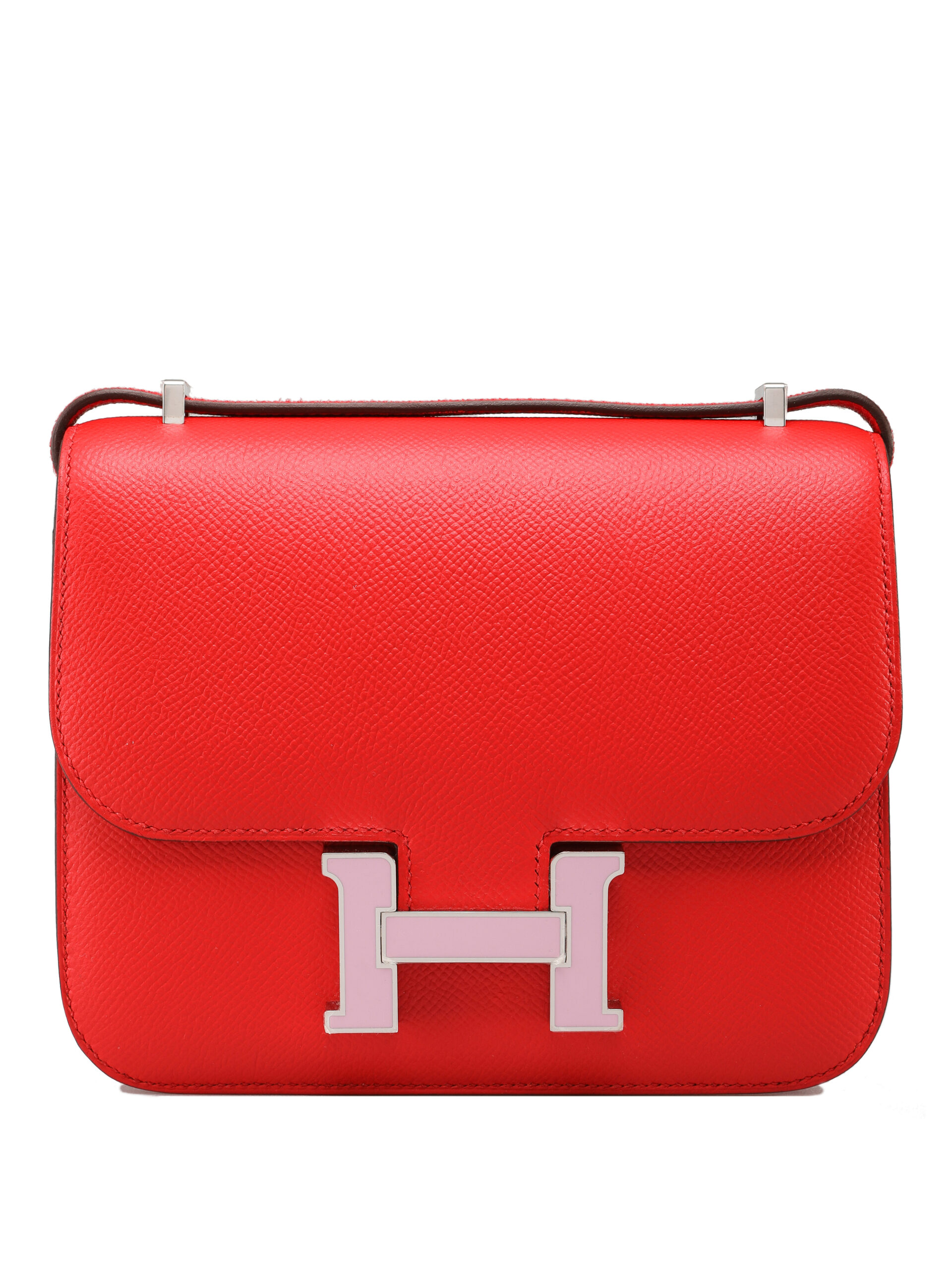 Hermes Constance 18 Mini Rouge de Coeur Epsom Mauve Sylvestre Enamel Buckle  #D - Vendome Monte Carlo